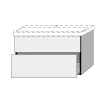 Waschtischunterbau mit Auszügen 3way (UF624) 580x976x452 Schwarz-Matt