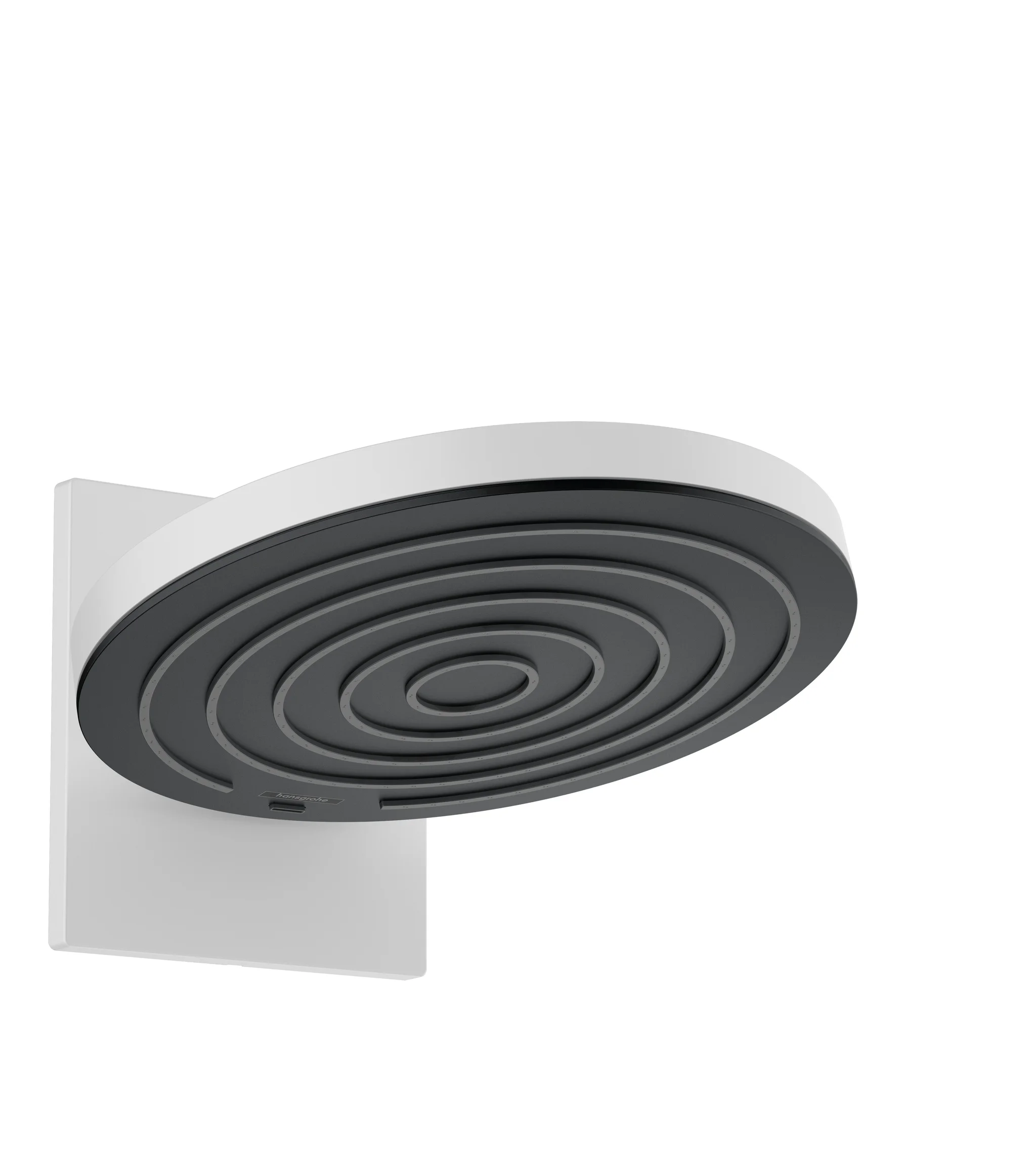 Hansgrohe Pulsify S Kopfbrause 260 mm, 2 Strahlarten, PowderRain & Intense PowderRain, Mattweiß, Wandanschluss für iBox universal