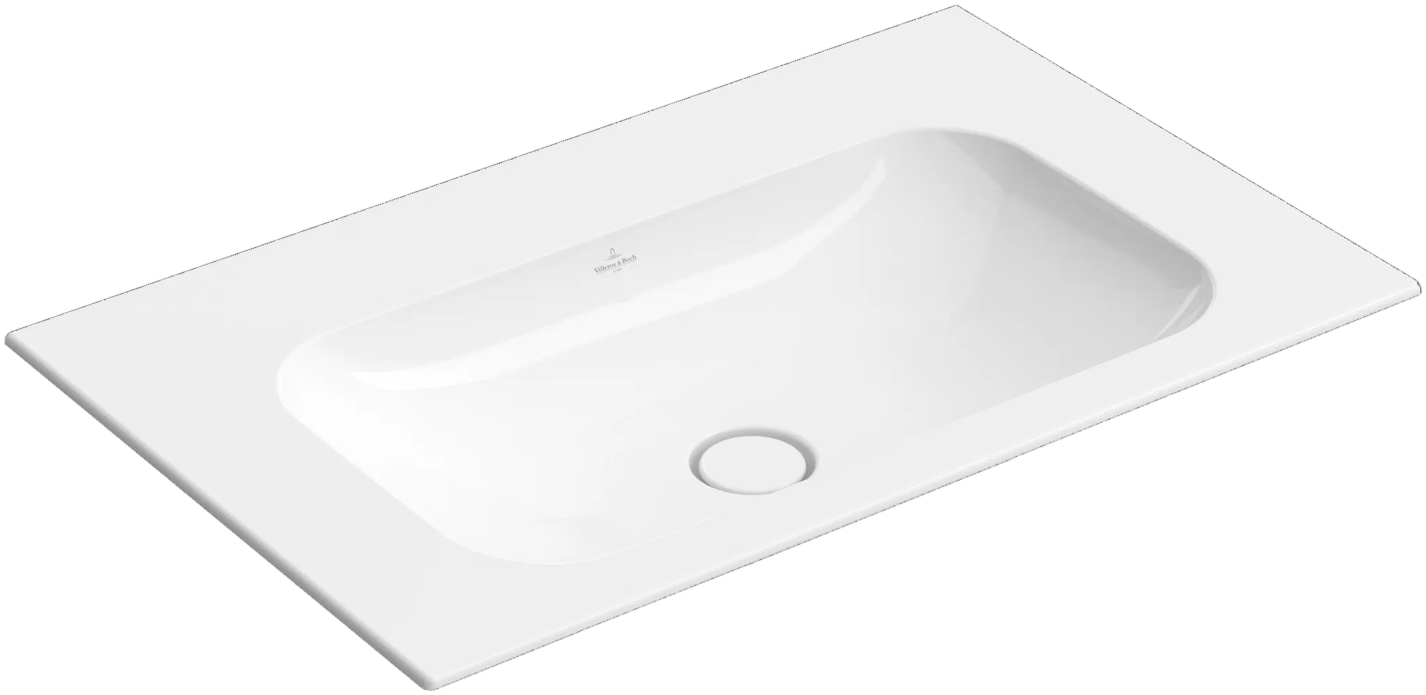 Villeroy & Boch Schrankwaschtisch aus TitanCeram „Finion“ 800 × 500 × 160 mm, ohne Hahnlochbohrung in Weiß Alpin, mit CeramicPlus Villeroy & Boch Schrankwaschtisch aus TitanCeram „Finion“ 800 × 500 × 160 mm, ohne Hahnlochbohrung in Weiß Alpin, mit CeramicPlus