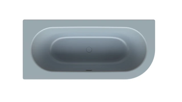 Bette BetteSilhouette Badewanne Eck Starlet IV Blue Satin 1650x750x420/575 mm 2-Sitzer glasierter Titan-Stahl