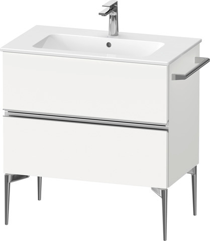 Duravit Waschtischunterschrank „Sivida“ 81 × 59,1 × 47,7 cm in Weiß Matt, Weiß Matt