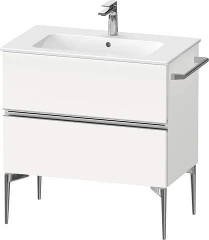 Duravit Waschtischunterschrank „Sivida“ 81 × 59,1 × 47,7 cm Front- & Korpusfarbe: Weiß Matt / Grifffarbe: Chrom / Größe: 81 × 47,7 × 59,1 cm Duravit Waschtischunterschrank „Sivida“ 81 × 59,1 × 47,7 cm Front- & Korpusfarbe: Weiß Matt / Grifffarbe: Chrom / Größe: 81 × 47,7 × 59,1 cm