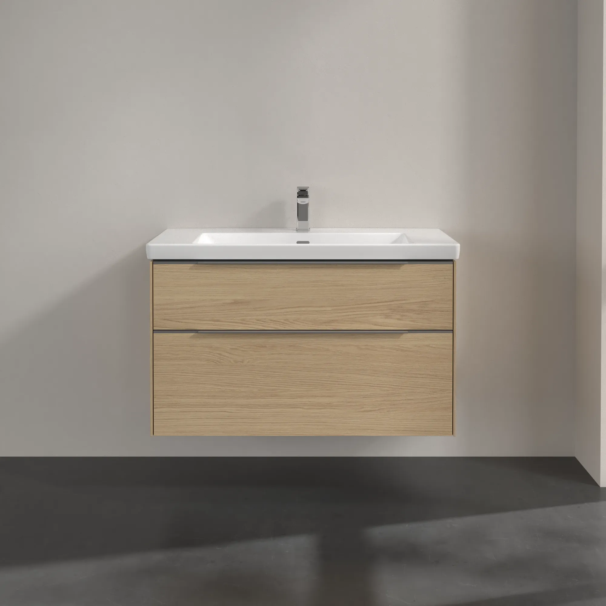 Villeroy & Boch Waschtischunterschrank „Subway 3.0“ für Schrankwaschtisch 973 × 576 × 478 mm Nordic Oak, für Becken mittig