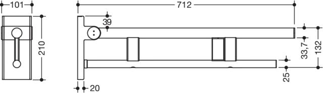 HEWI Stützklappgriff „System 900“