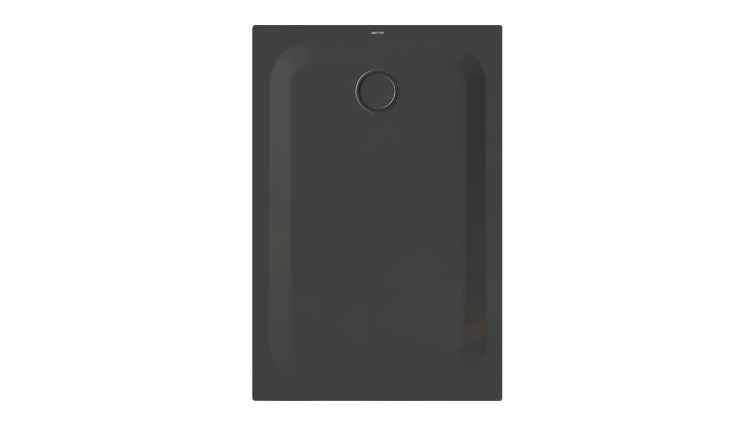 Bette rechteck Duschwanne „BetteUltra“ 1200 × 800 mm ohne Oberflächenbeschichtung, ohne Oberflächenveredelung, mit Wannenträger, in Schwarz