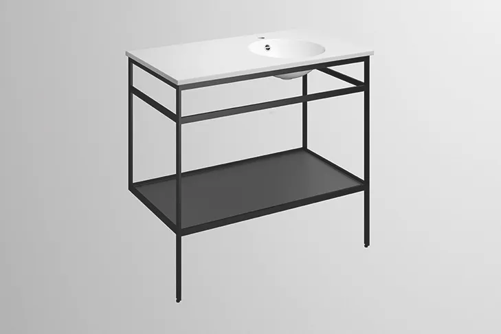 Alape Waschplatz WF20.2, bodenstehend, rechteckig, weiß