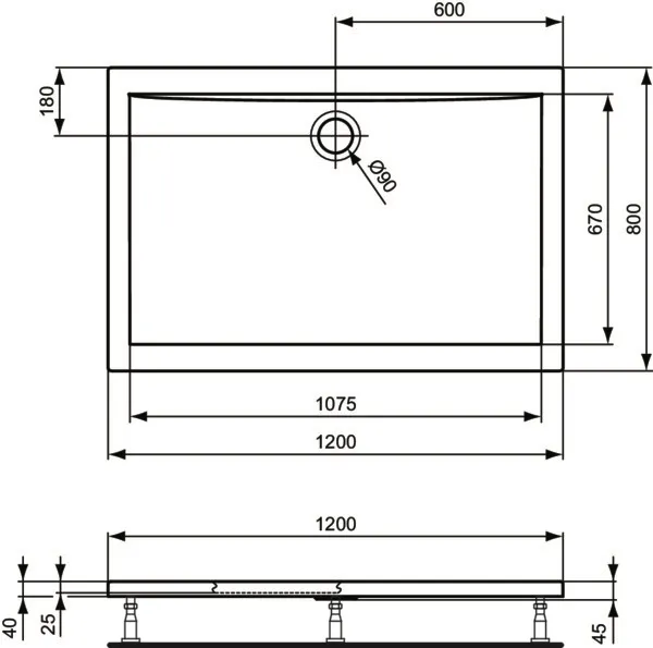 Ideal Standard Duschwanne „UltraLight“ Ideal Standard Duschwanne „UltraLight“
