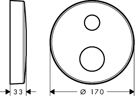 Verlängerungsrosette Axor rund 2-Loch 0-1-2 chrom