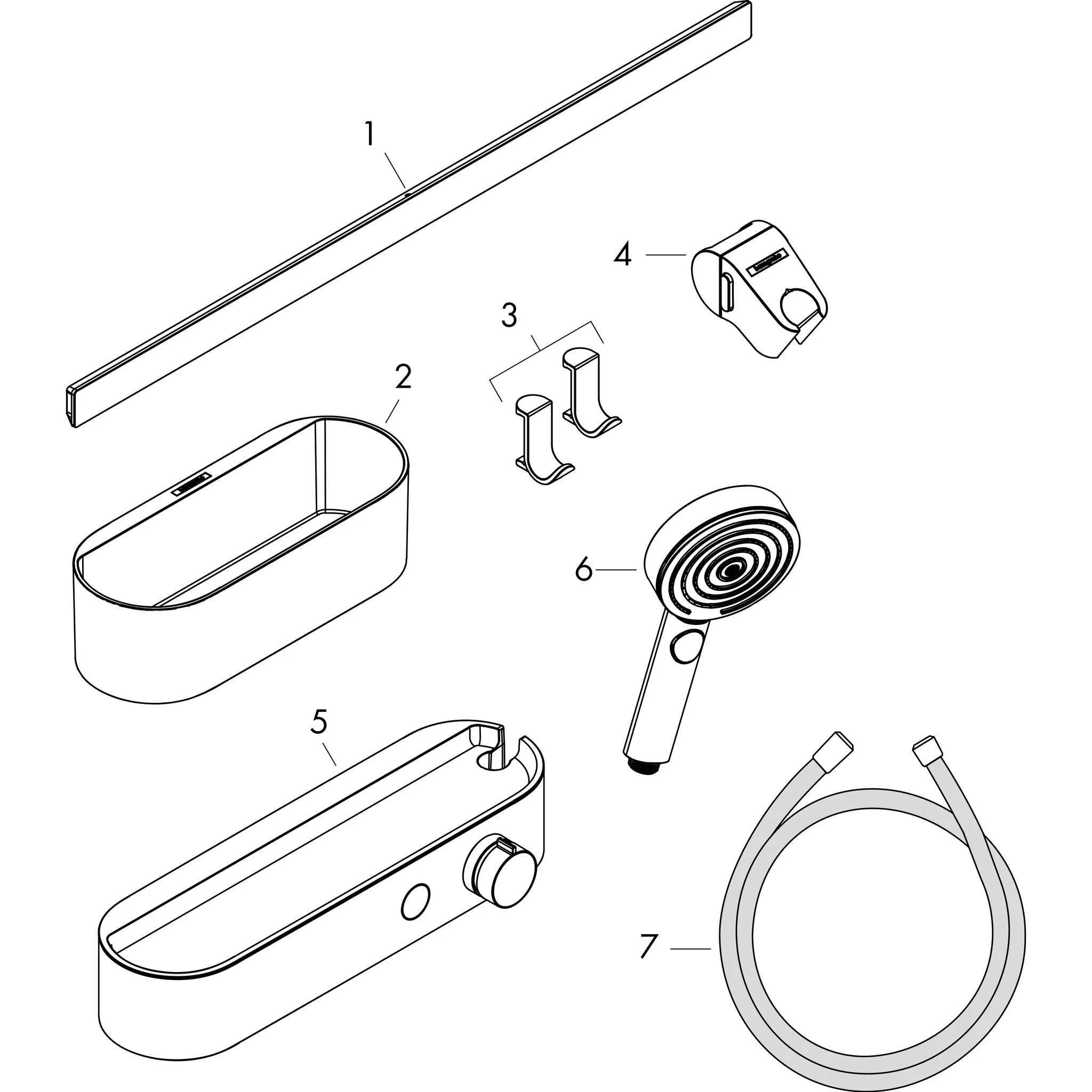 Bundle WallStoris 105 3jet Brausethermosstat 700 mattschwarz