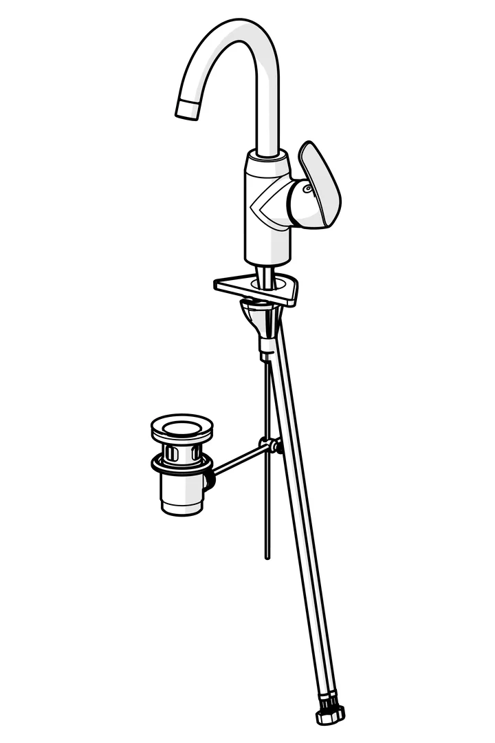 HansaPINTO Waschtischarmatur HansaPINTO 4510, Einhebelmischer, Standmontage, Chrom