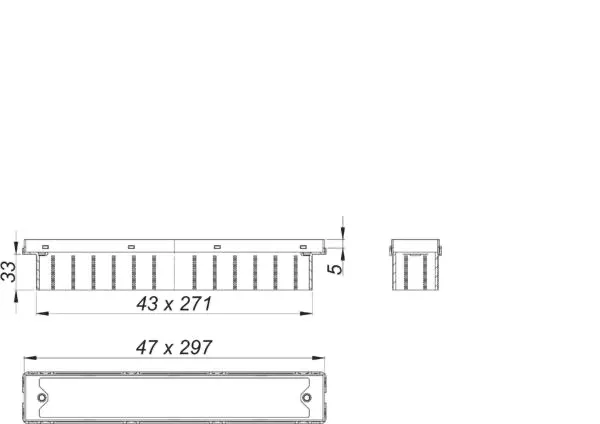 Duschrinne CeraFrame Individual rotgold matt, 300 x 50 mm