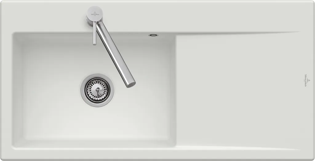 Villeroy & Boch flächenbündiges Küchenspülbecken „Subway Style“ 60 flat 980 × 490 × 220 mm, für Becken rechts in Fossil Villeroy & Boch flächenbündiges Küchenspülbecken „Subway Style“ 60 flat 980 × 490 × 220 mm, für Becken rechts in Fossil