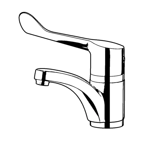 Kludi MEDI CARE Waschtisch-EHM Klinik Armhebel chrom Kludi MEDI CARE Waschtisch-EHM Klinik Armhebel chrom