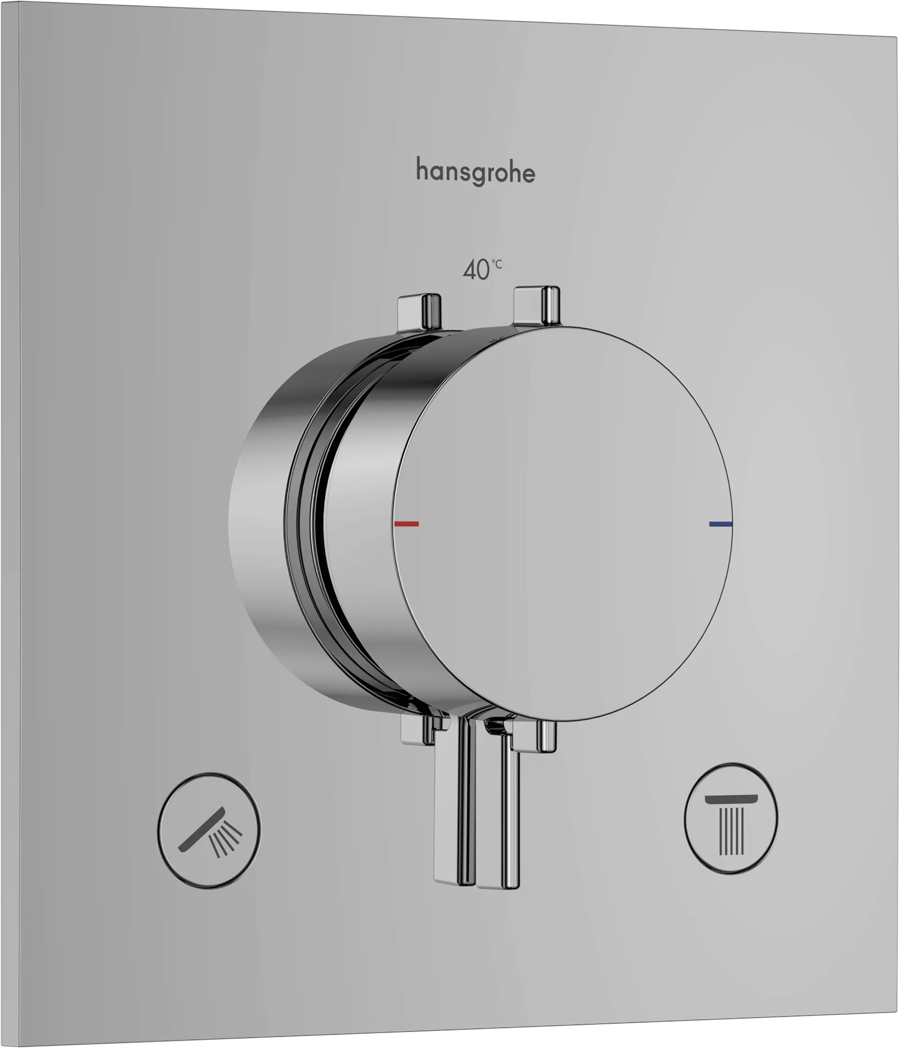 Hansgrohe Ecostat Comfort E Thermostat Unterputz für 2 Verbraucher Chrom