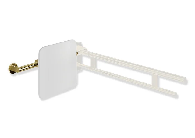 HEWI Rückensstütze System 900, PVD-beschichtet, weiß, Achsmaß verstellbar 564-664 mm, T: 150 mm, einseitig Wandmontage mit Rosetten (rechts), Design (A) (links) HEWI Rückensstütze System 900, PVD-beschichtet, weiß, Achsmaß verstellbar 564-664 mm, T: 150 mm, einseitig Wandmontage mit Rosetten (rechts), Design (A) (links)
