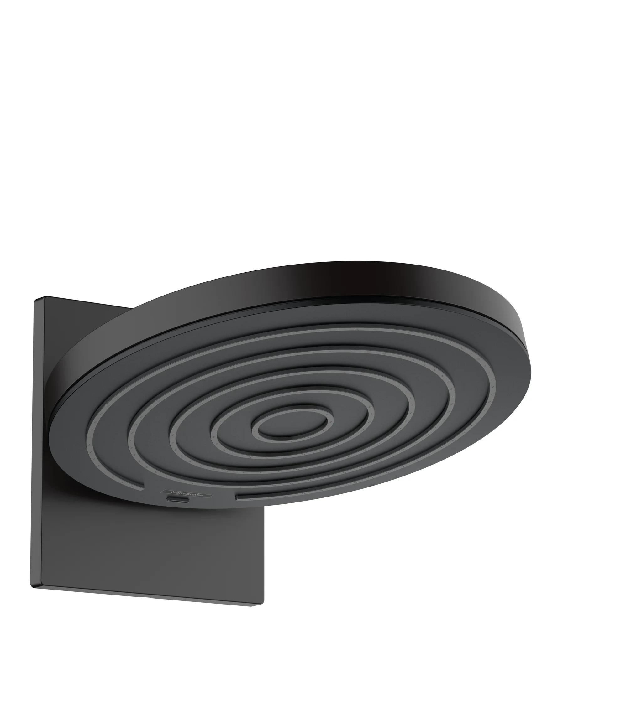 Hansgrohe Pulsify S Kopfbrause 260 mm, 2 Strahlarten, PowderRain & Intense PowderRain, mattschwarz, Wandanschluss für iBox universal