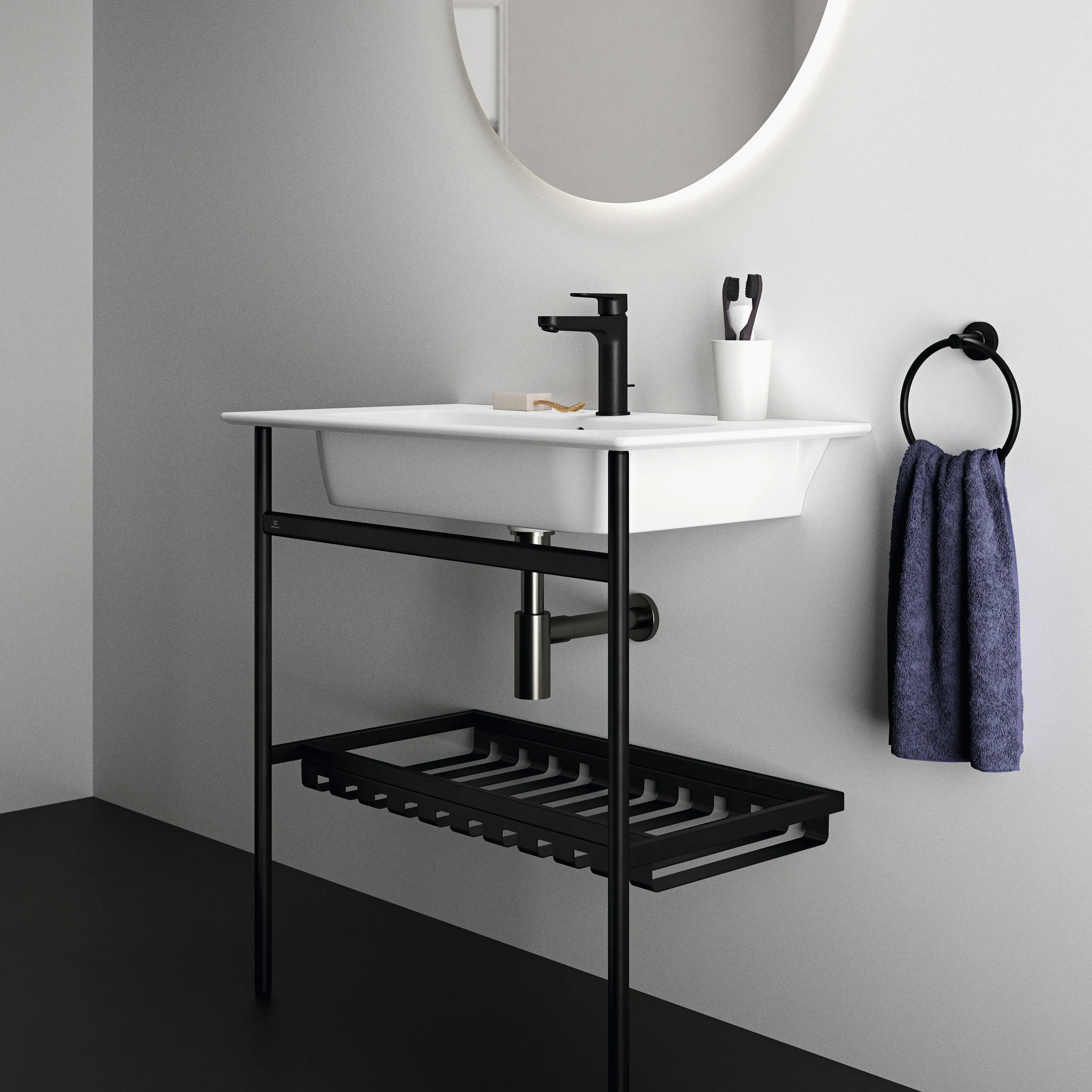 Waschbecken „i.life A“ 84 × 46 × 15,5 cm, Hahnlochposition mittig Waschbecken „i.life A“ 84 × 46 × 15,5 cm, Hahnlochposition mittig