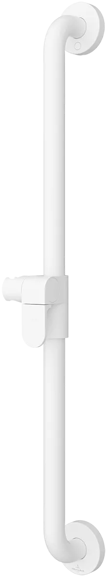 Villeroy & Boch Wandhaltegriff vertikal mit Brausehalter „ViCare Funktion“ in weiß Villeroy & Boch Wandhaltegriff vertikal mit Brausehalter „ViCare Funktion“ in weiß