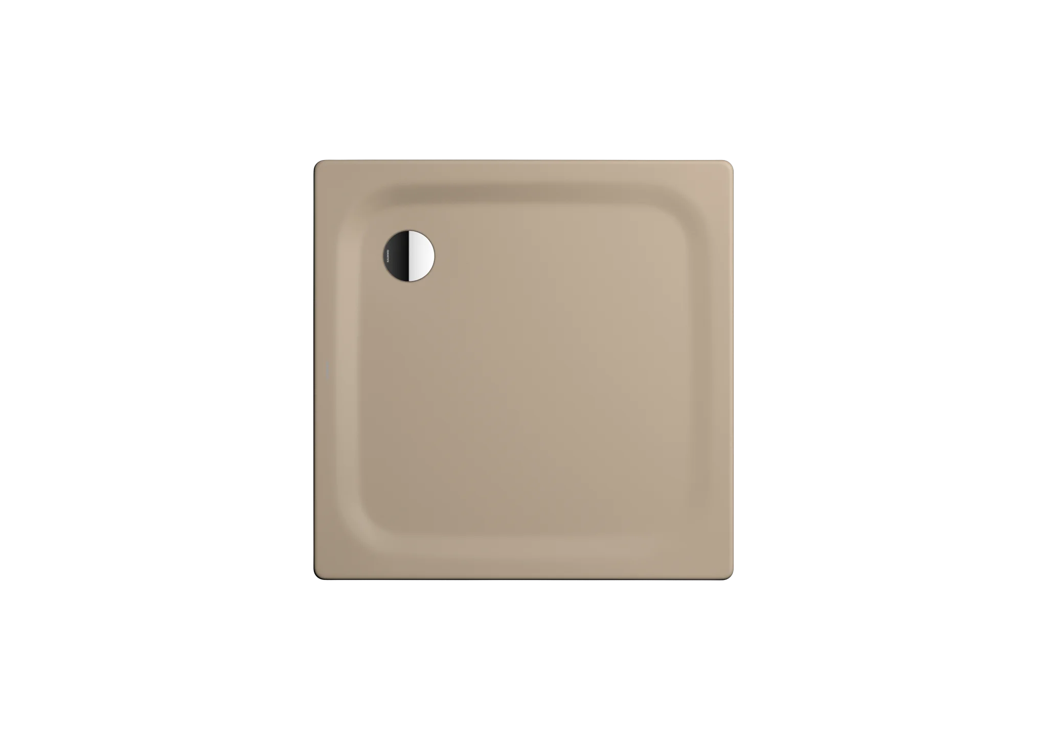 Kaldewei SUPERPLAN CLASSIC Duschfläche mit Wannenträger, 1200x1200 mm, warm beige 40, 25 mm tief, Eckablauf