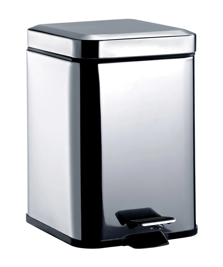 emco System 2 Abfallbehälter mit Deckel, Standmodell, 5 l, eckig, edelstahl emco System 2 Abfallbehälter mit Deckel, Standmodell, 5 l, eckig, edelstahl