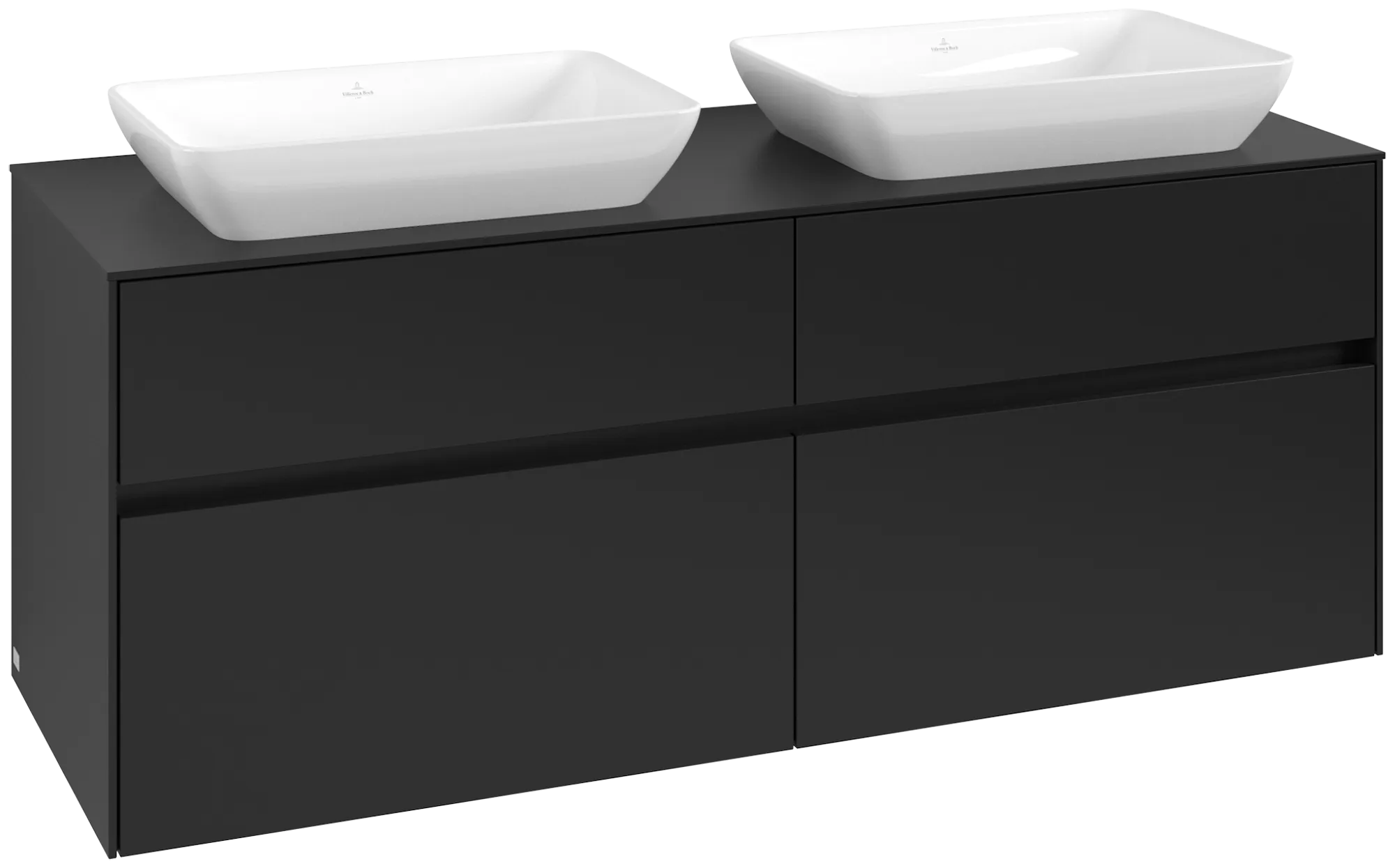 Villeroy & Boch Collaro Waschbeckenunterschrank C11900, 1400 x 548 x 500 mm, Volcano Black
