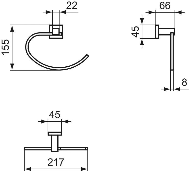 Handtuchring IOM Cube, Chrom Handtuchring IOM Cube, Chrom