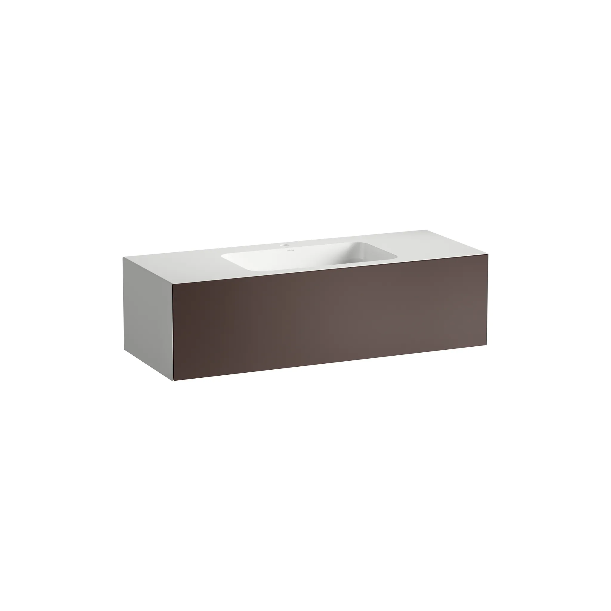 Laufen Waschplatz FOLIO glasierter Stahl 1 Hahnloch ohne Überlauf mit Schublade 1254 x 500 x 350 mm in Schattenerde Laufen Waschplatz FOLIO glasierter Stahl 1 Hahnloch ohne Überlauf mit Schublade 1254 x 500 x 350 mm in Schattenerde