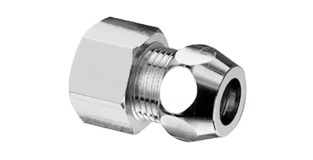 Gerade Verschraubung mit Innengewinde, DN 15 G 1/2 IG, Ø 12 mm (DN 15 G 1/2 AG), chrom