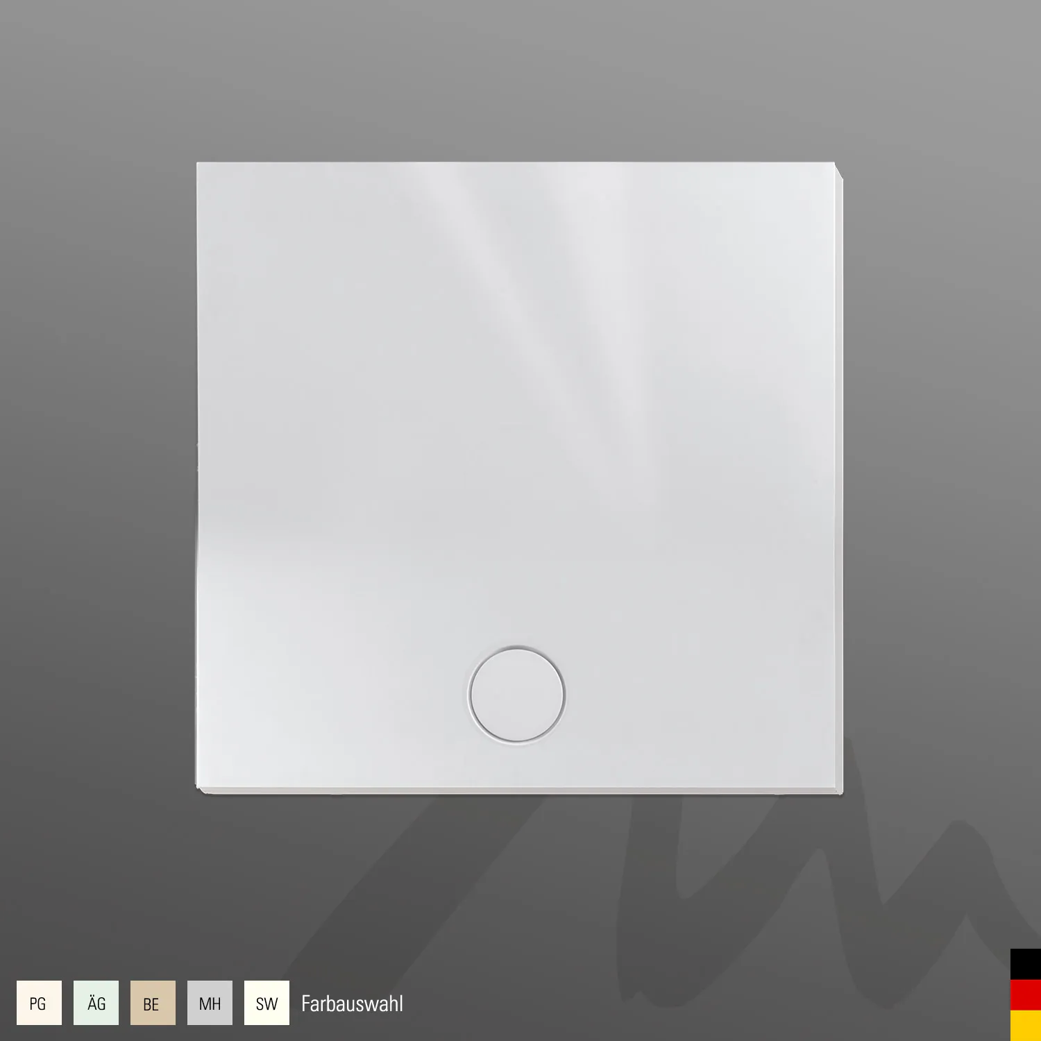 Mauersberger Duschwanne „davisi“ 1000 × 1000 mm in Bahama-Beige