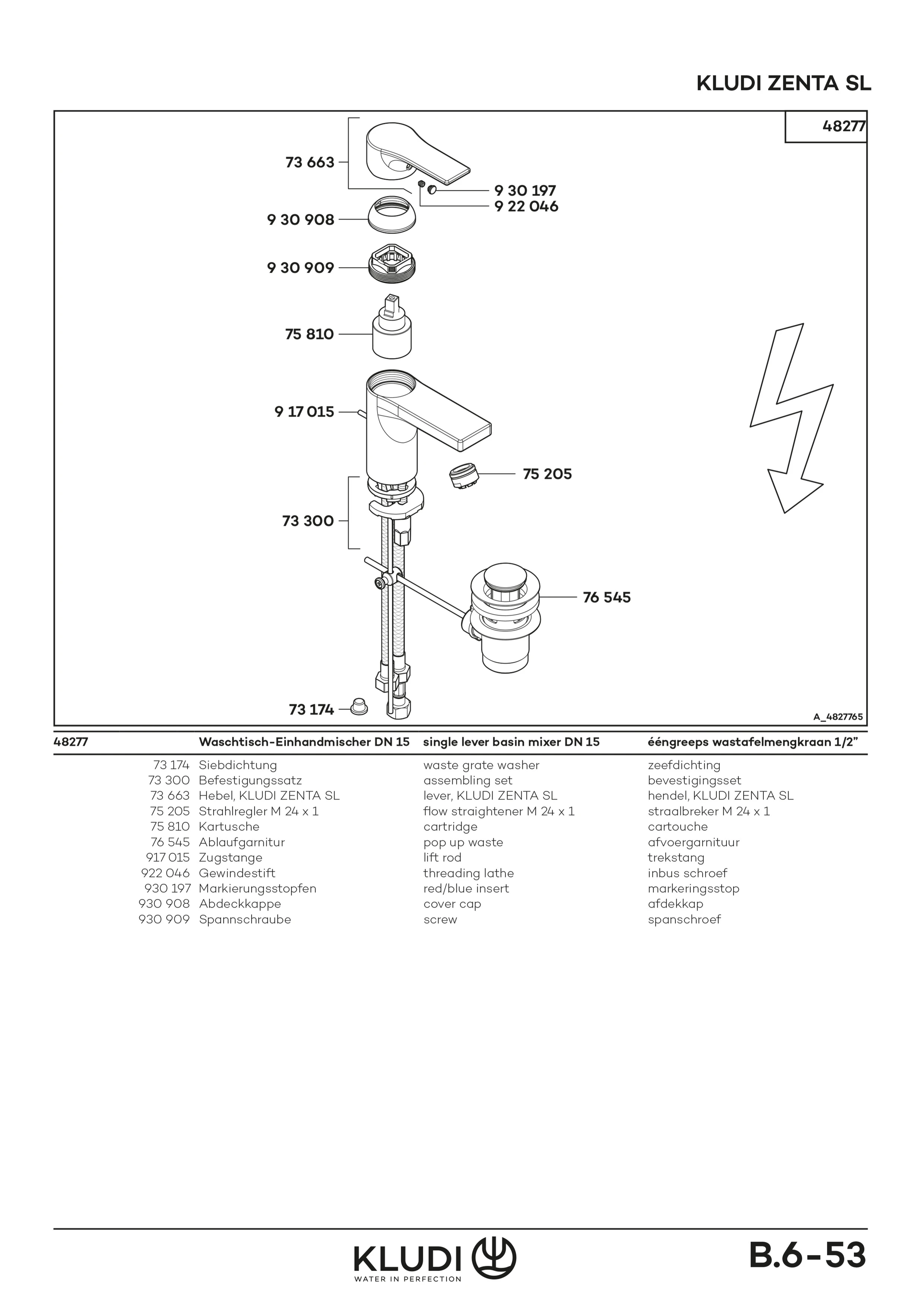 ZENTA SL WaschtischEHM 75mm Ablaufg.,f.drucklose Speicher chrom ZENTA SL WaschtischEHM 75mm Ablaufg.,f.drucklose Speicher chrom