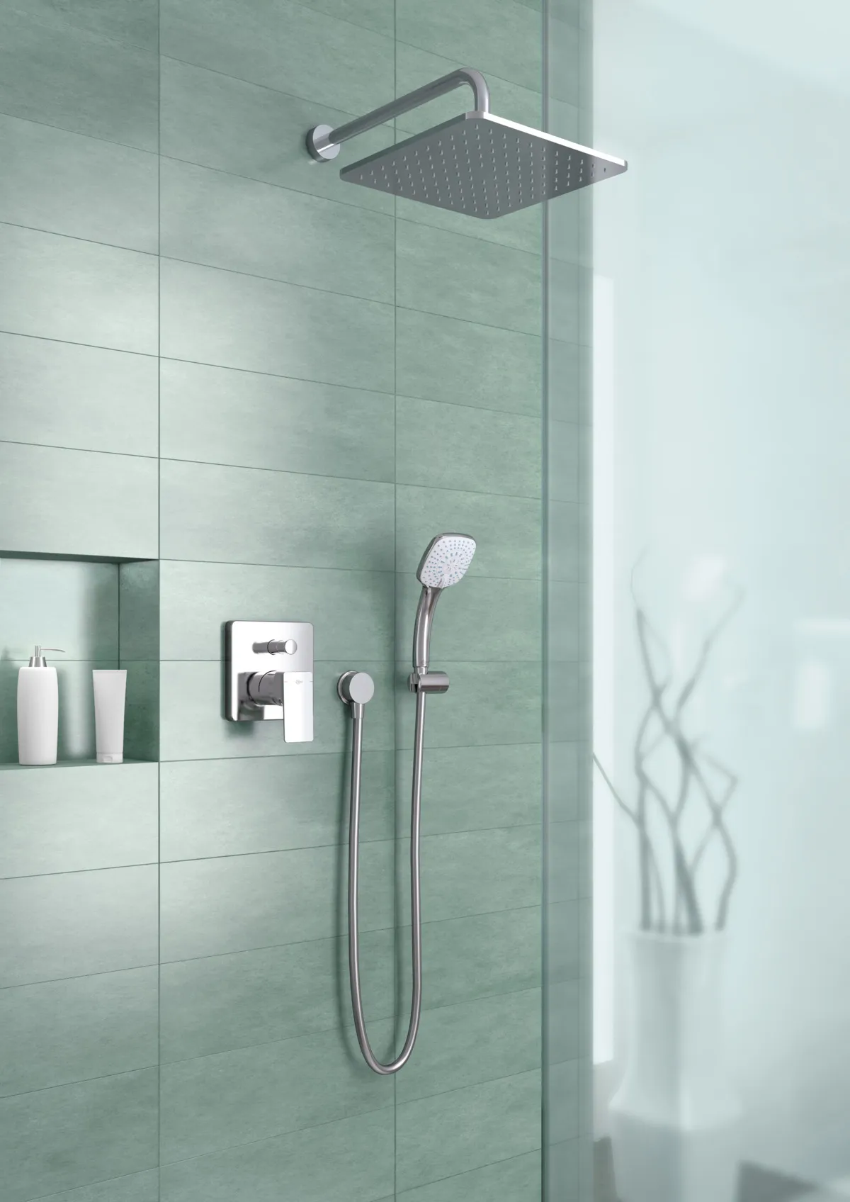 Brausehalter Idealrain Cube, Chrom Brausehalter Idealrain Cube, Chrom