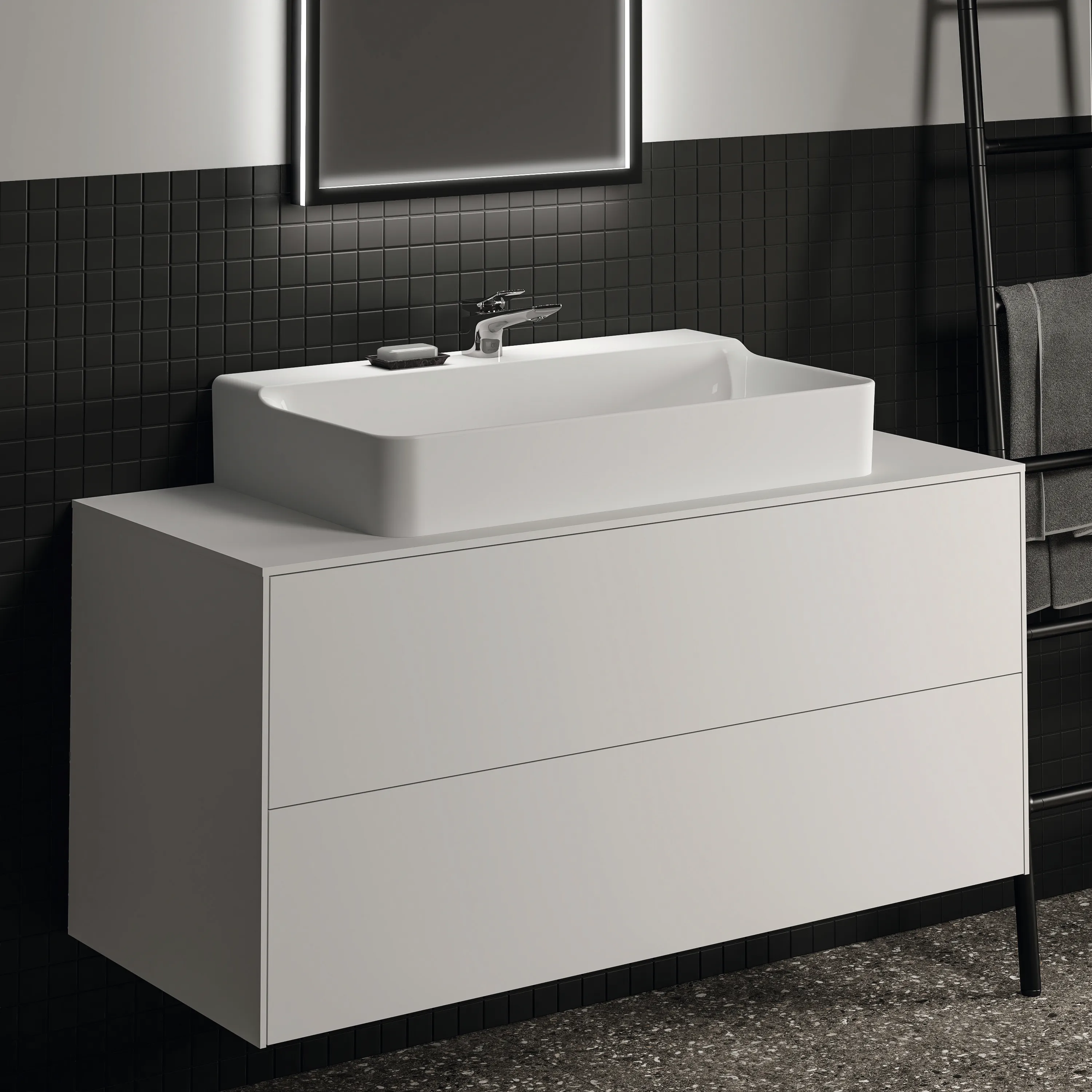 Ideal Standard Waschtischunterschrank Conca, 2 Auszüge, Weiß
