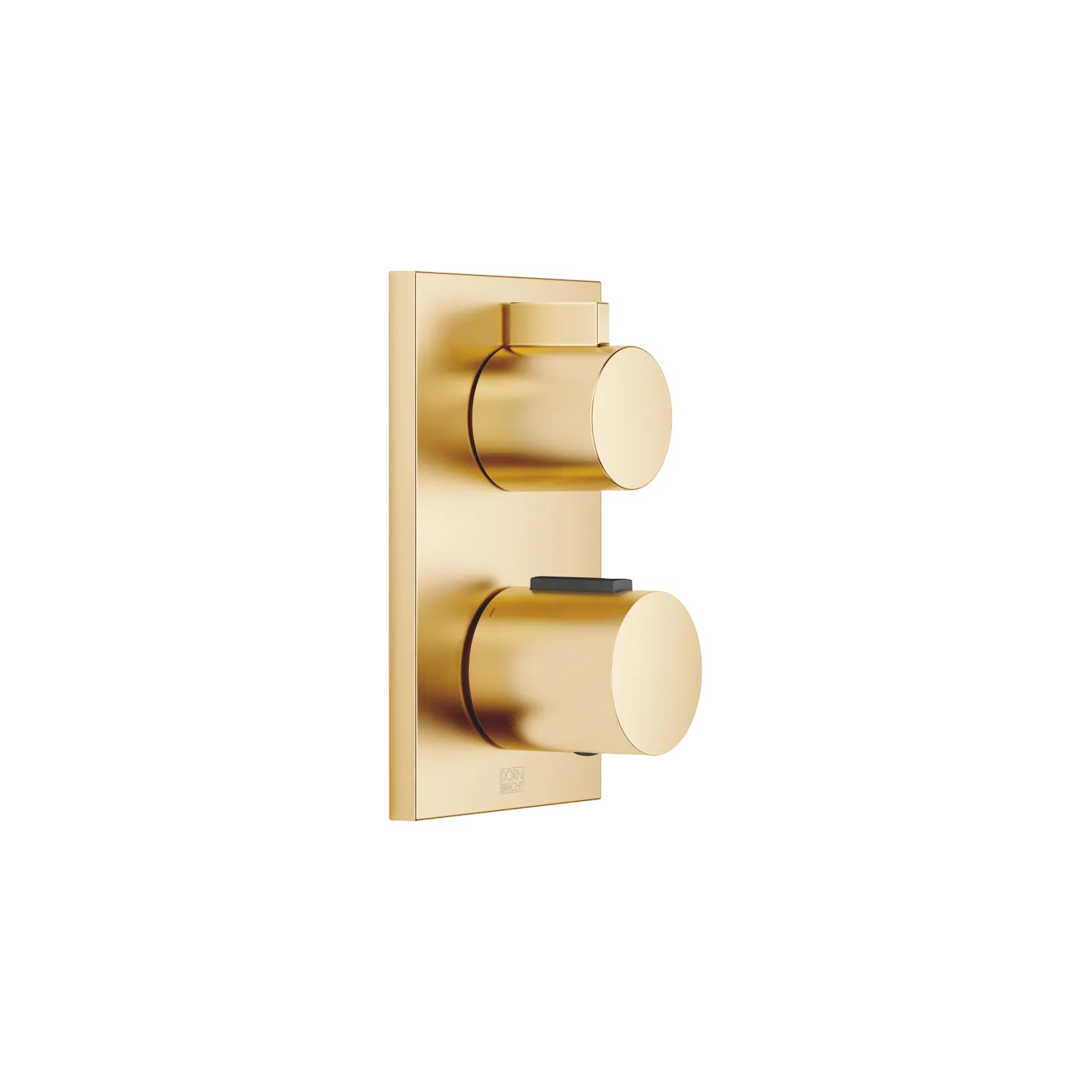 Dornbracht UP-Thermostat SERIENSPEZIFISCH Gold gebürstet PVD, Abdeckplatte 150 x 90 mm, Sicherheitssperre bei 38°C, voreinstellbare Heißwasserbegrenzung