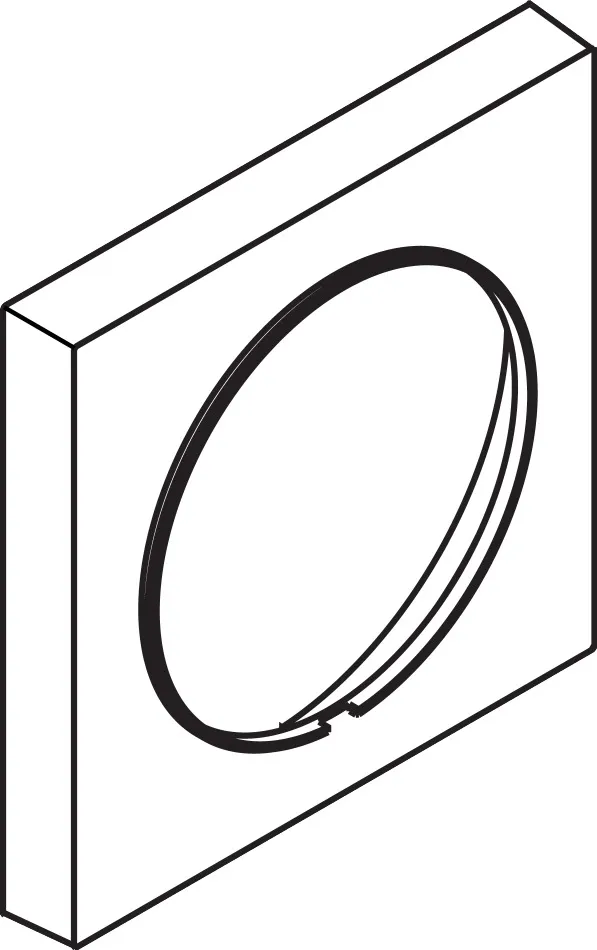 Hansgrohe AXOR Citterio Verlängerungsrosette, Chrom, 172 x 172 mm, Verlängerung 22 mm