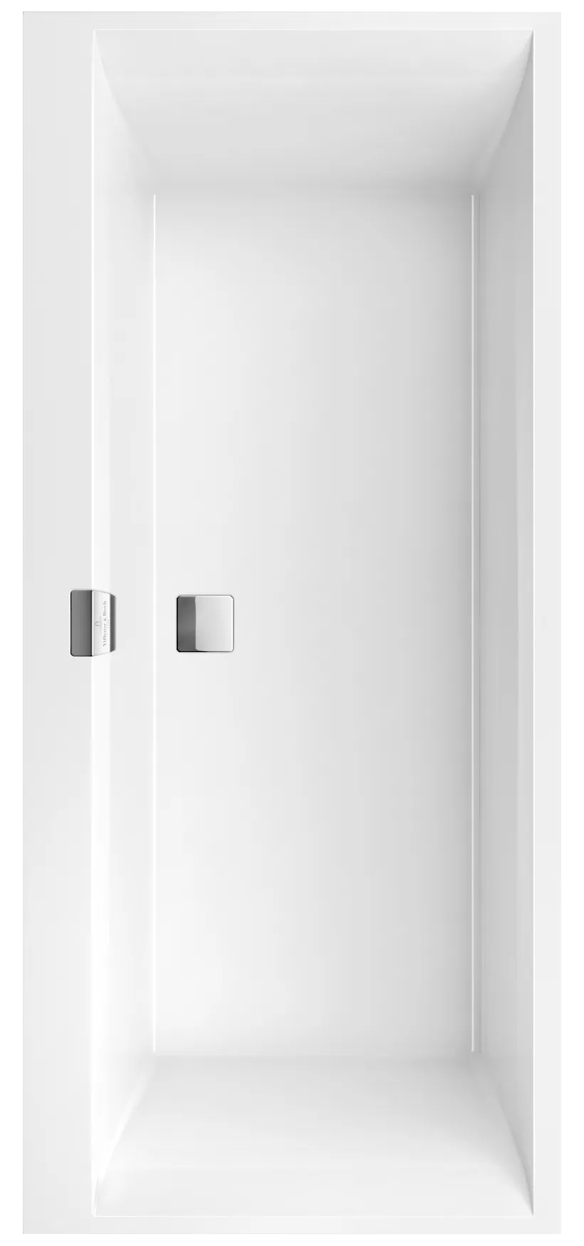 Villeroy & Boch Badewanne „Squaro Edge 12“ rechteck 170 × 75 cm, Mittelablauf in Weiß Alpin