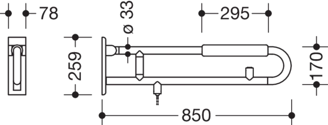 HEWI Stützklappgriff „Serie 801“