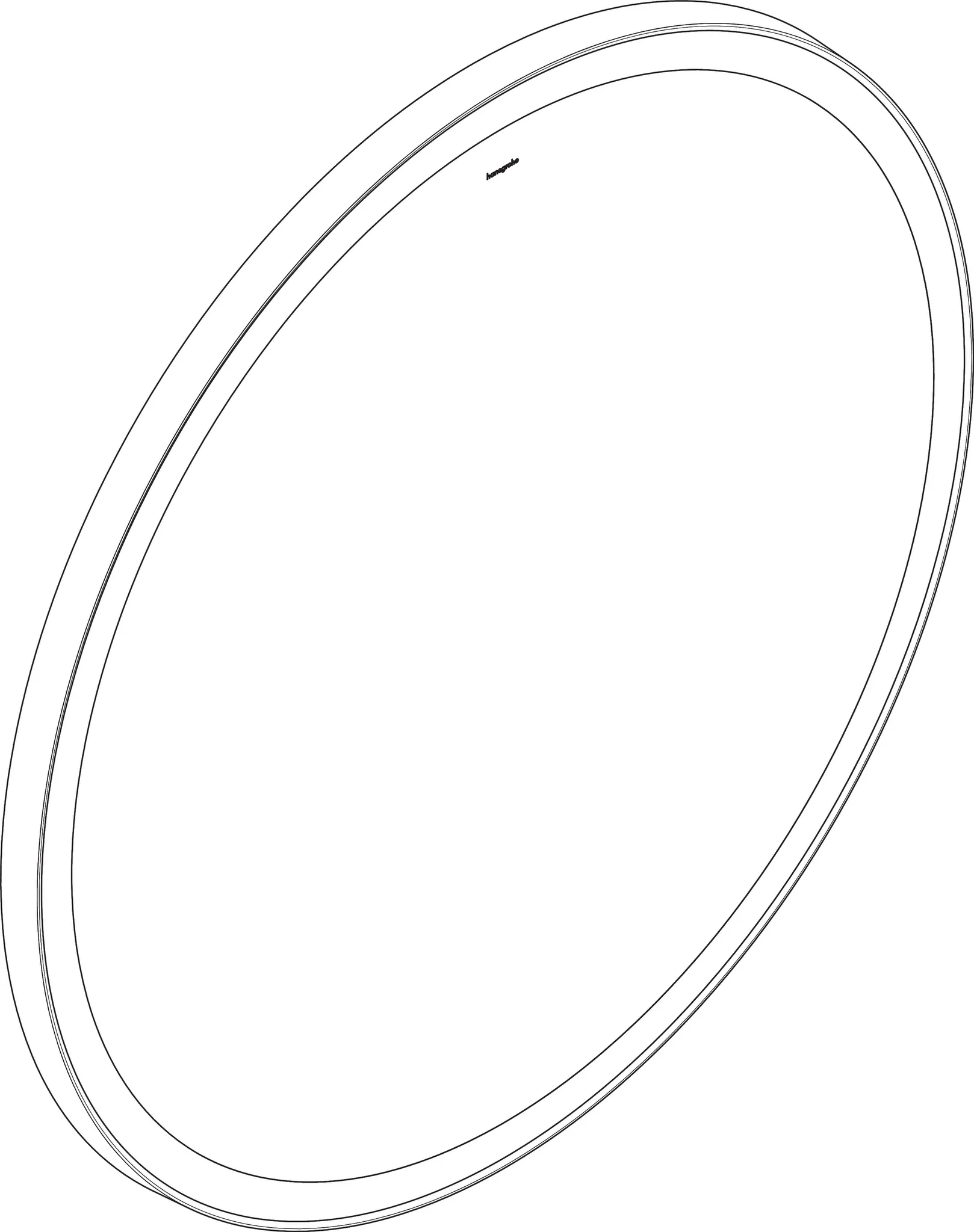 Hansgrohe Xarita Lite S Spiegel mit runder LED-Beleuchtung, 900x900x30