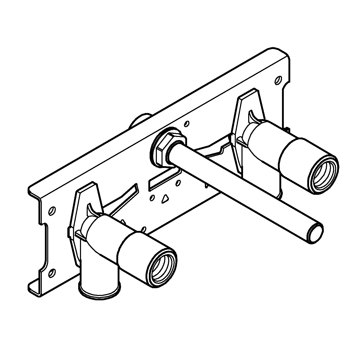 Thermostat-Rohbauset Eurosmart CE 39383, 230 V, zur Verwendung mit Eurosmart Cosmopolitan E Thermostat 230 V