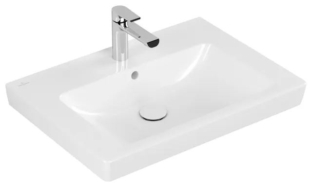 Villeroy & Boch Wandwaschtisch geschliffen „Subway 2.0“ 650 × 470 × 180 mm, mit Hahnlochbohrung, Hahnlochposition mittig, mit Hahnlochbank in Weiß Alpin Villeroy & Boch Wandwaschtisch geschliffen „Subway 2.0“ 650 × 470 × 180 mm, mit Hahnlochbohrung, Hahnlochposition mittig, mit Hahnlochbank in Weiß Alpin