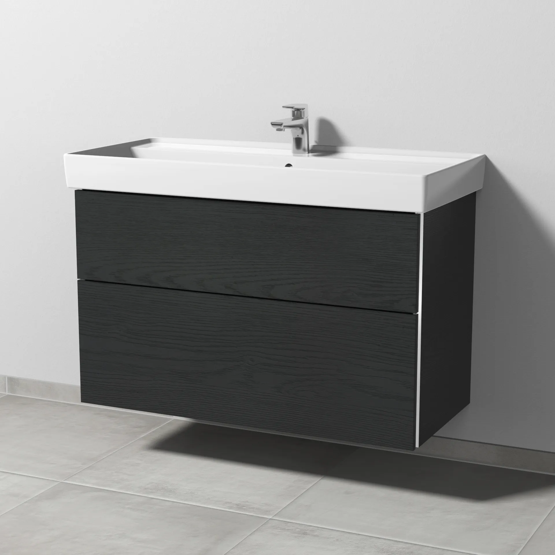 Sanipa Waschtischunterschrank „3way“ 950 × 588 × 447 mm in Black Oak Sanipa Waschtischunterschrank „3way“ 950 × 588 × 447 mm in Black Oak