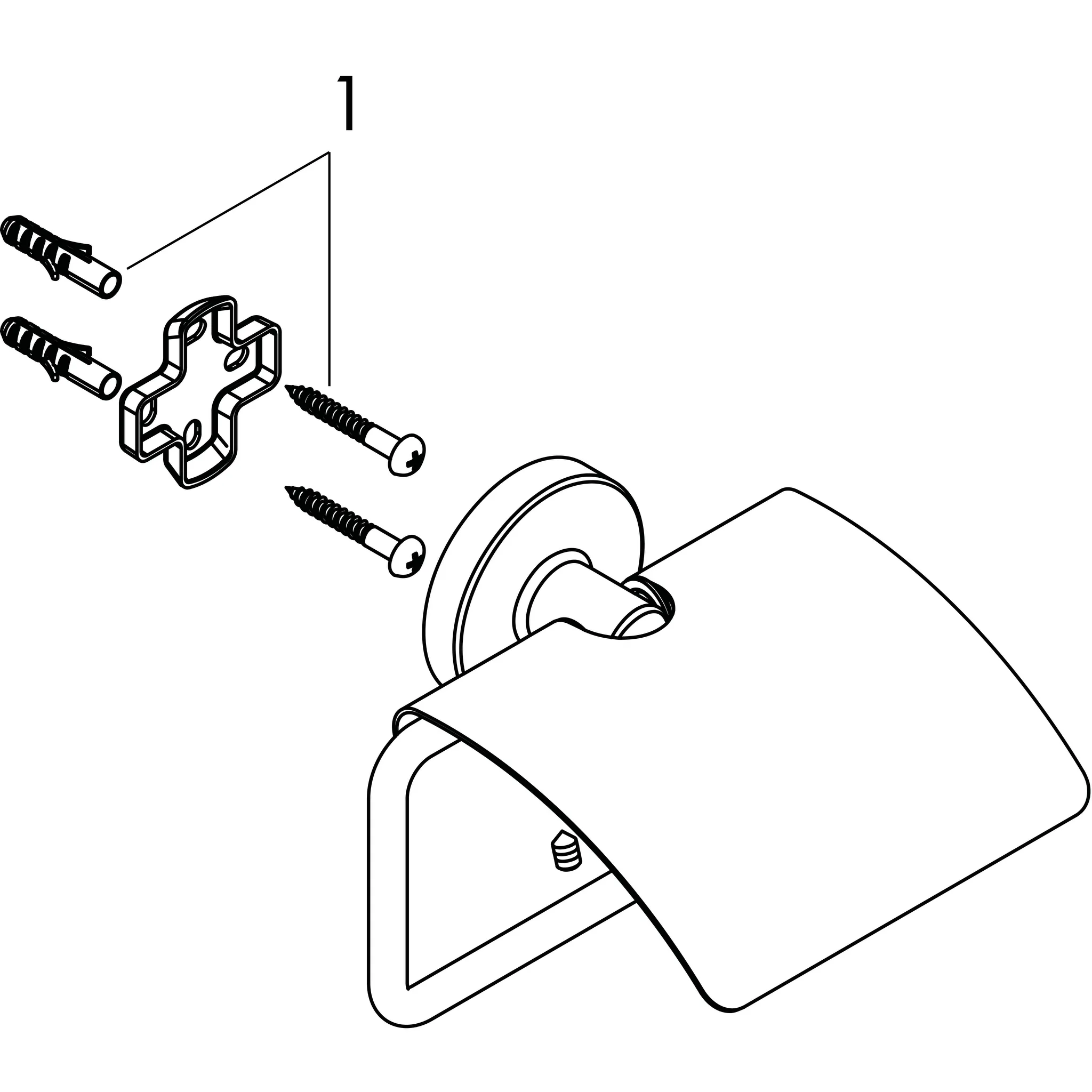 Papierrollenhalter Logis Universal chrom mit Deckel