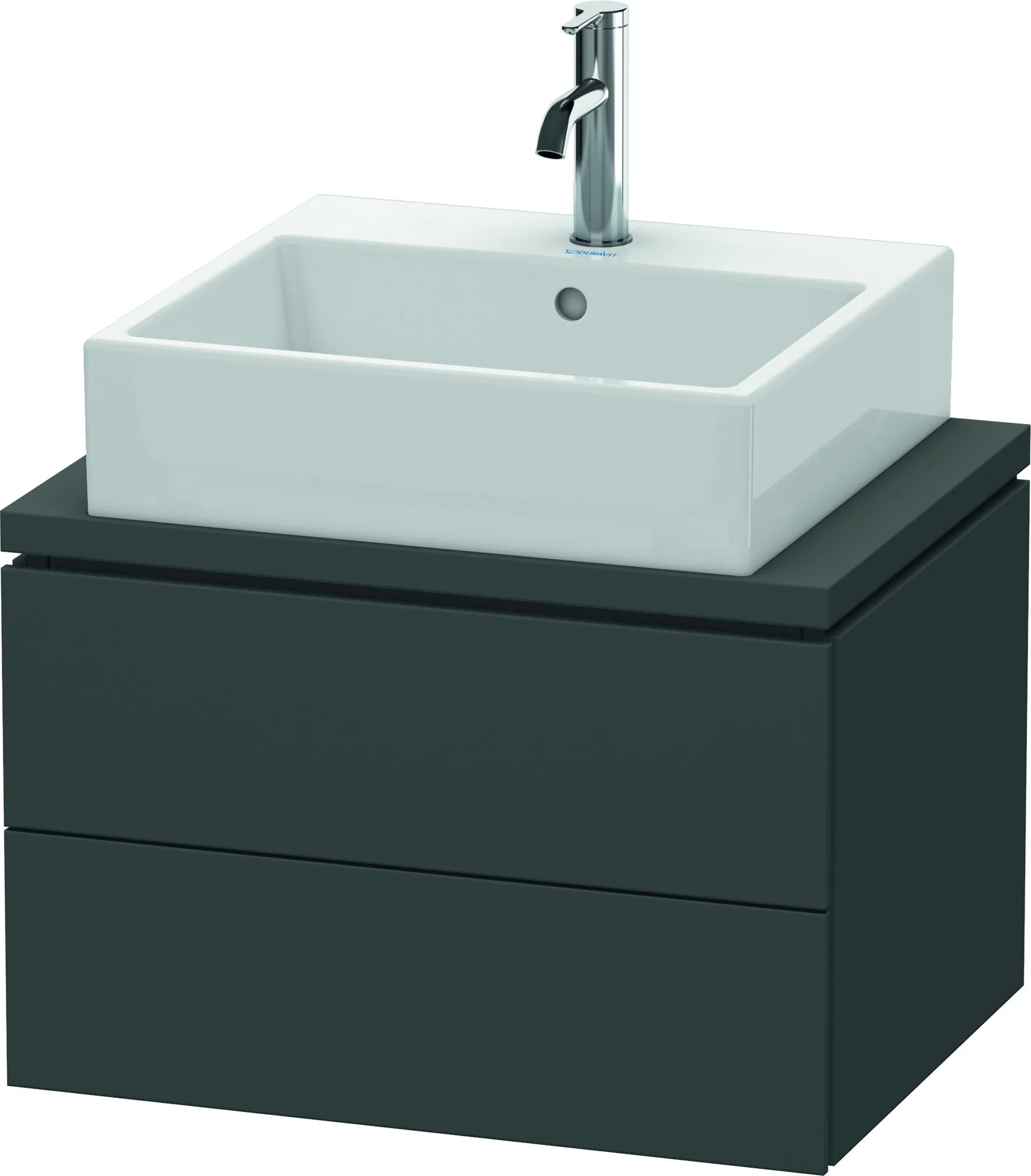 Duravit Waschtischunterschrank wandhängend „L-Cube“ 62 × 40 × 47,7 cm Graphit Matt Duravit Waschtischunterschrank wandhängend „L-Cube“ 62 × 40 × 47,7 cm Graphit Matt