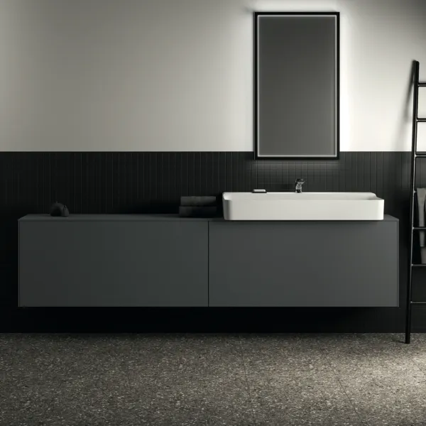 Ideal Standard Waschtischunterschrank Conca, 2 Auszüge, anthrazit Ideal Standard Waschtischunterschrank Conca, 2 Auszüge, anthrazit
