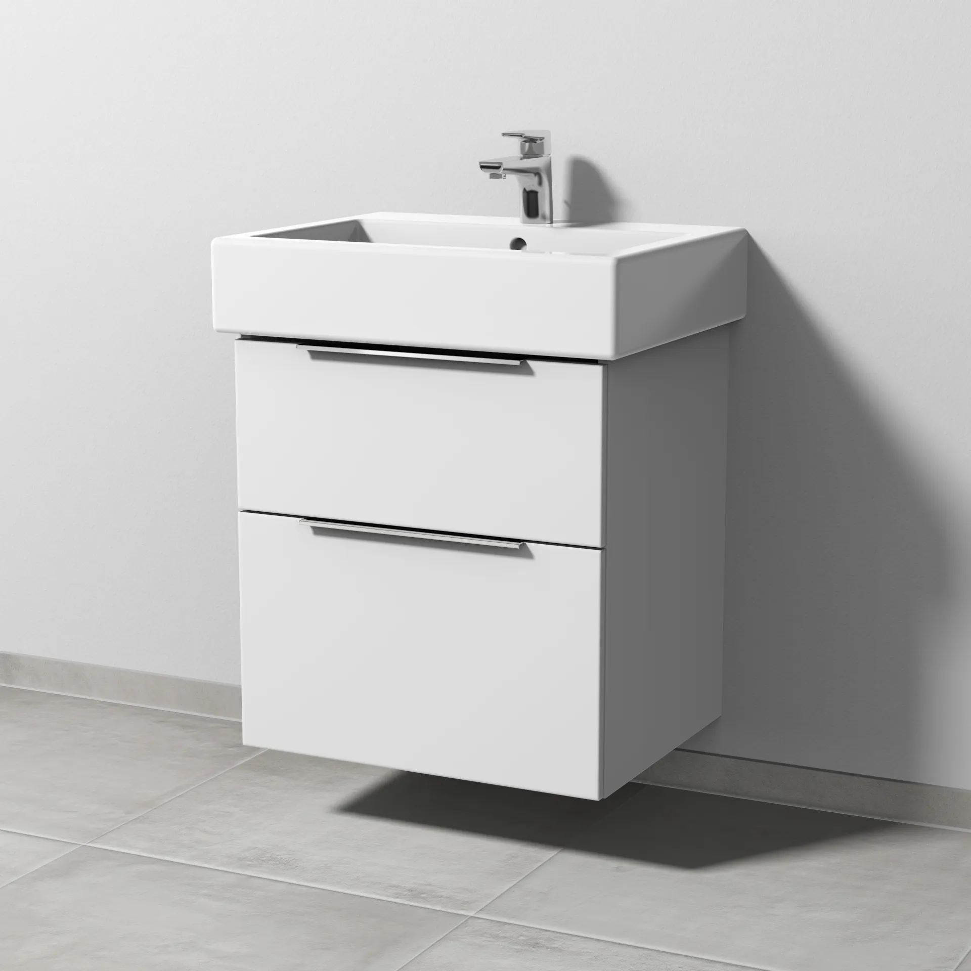 Waschtischunterbau mit Auszügen 3way (UM716) 593x550x447 Anthrazit-Matt