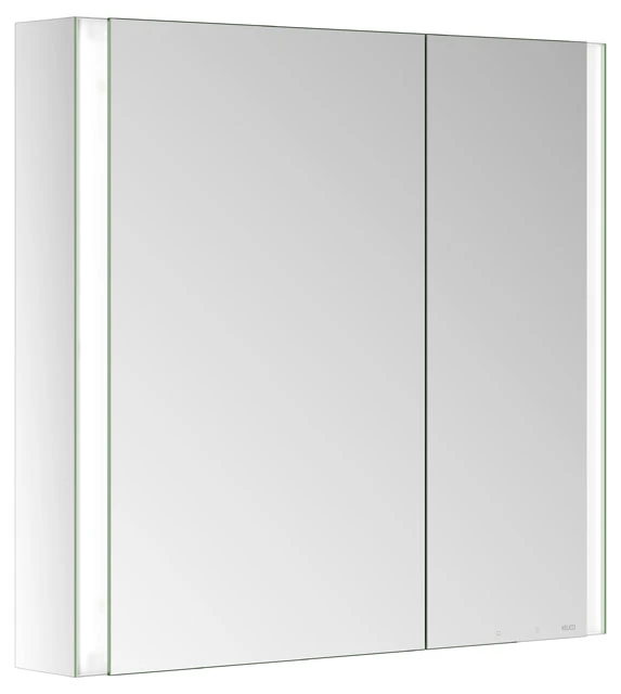 KEUCO Wandvorbau Spiegelschrank „Somaris“ Verspiegelt, Aufputz, mit Spiegelheizung 800 × 710 × 127 mm