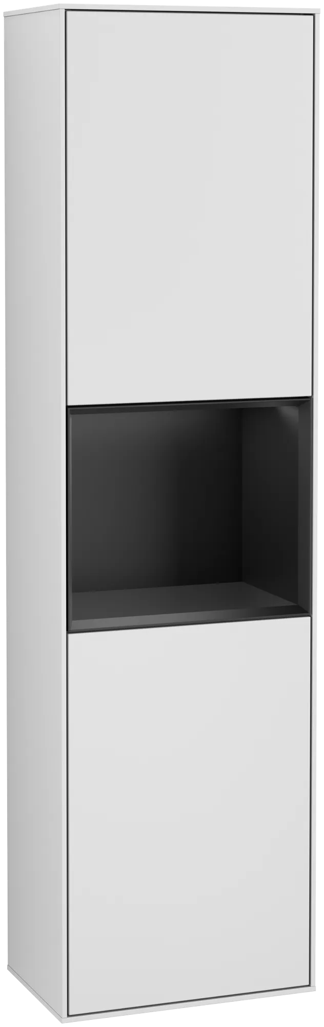 Villeroy & Boch Hochschrank Finion F460PD 418x1516x270mm, White Matt Lacquer / Black Matt Lacquer, mit Beleuchtung, Push-to-open, SoftClosing Villeroy & Boch Hochschrank Finion F460PD 418x1516x270mm, White Matt Lacquer / Black Matt Lacquer, mit Beleuchtung, Push-to-open, SoftClosing