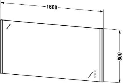 Duravit Spiegel „XSquare“ 160 × 80 cm in in Frontfarbe Duravit Spiegel „XSquare“ 160 × 80 cm in in Frontfarbe