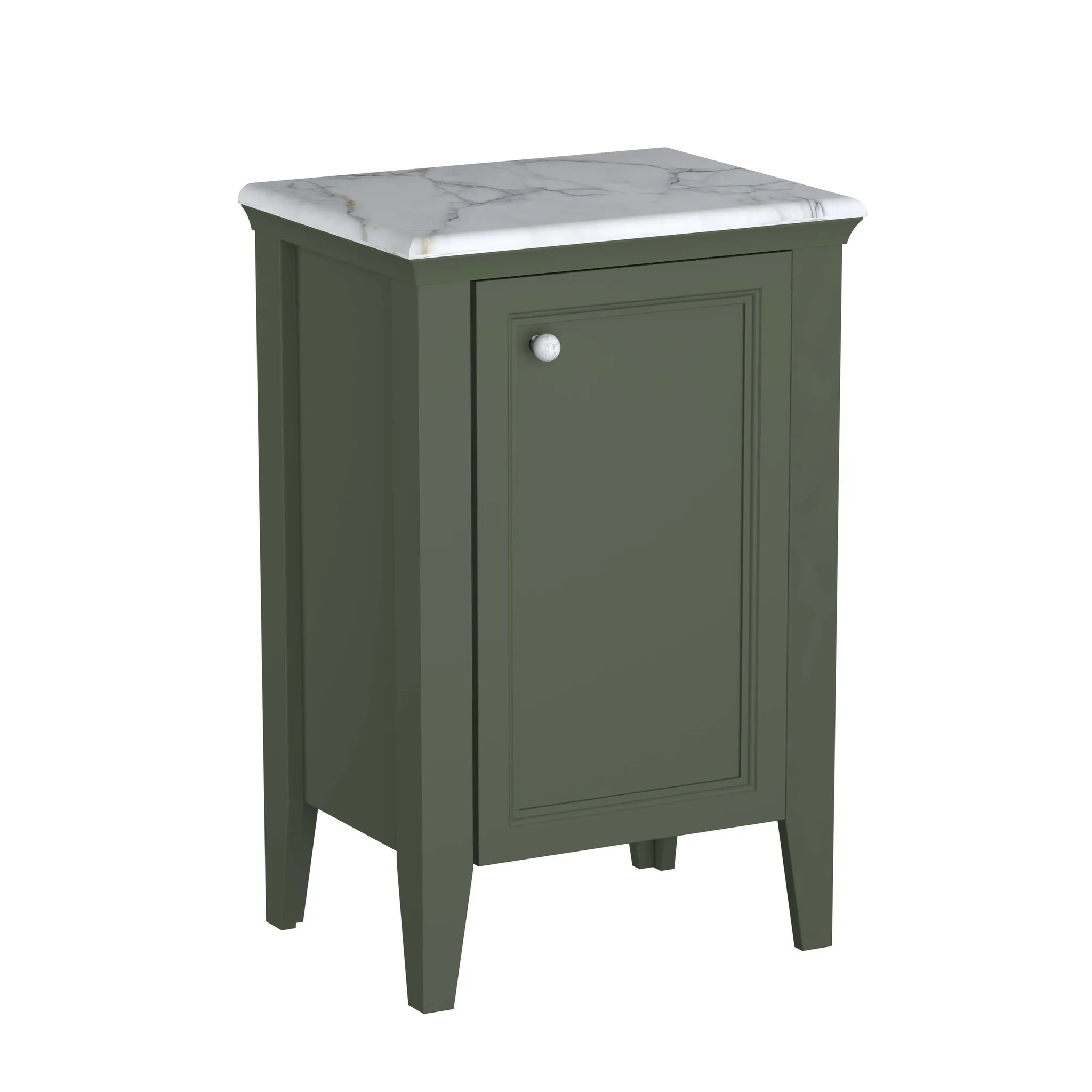 Valarte Halbhochschrank Breite 54 cm Höhe 83 cm 1 Tür Türanschlag rechts Vintage Grün (Lack)