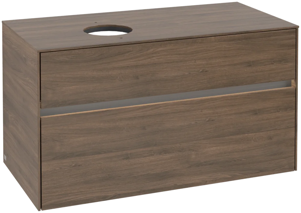 Villeroy & Boch Waschbeckenunterschrank Collaro C039B0 Arizona Oak, 1000x548x500 mm, mit Beleuchtung und SoftClosing, Eckig Villeroy & Boch Waschbeckenunterschrank Collaro C039B0 Arizona Oak, 1000x548x500 mm, mit Beleuchtung und SoftClosing, Eckig