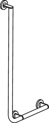 HEWI Haltegriff „System 900“ in Schwarz tiefmatt, Befestigung verdeckt HEWI Haltegriff „System 900“ in Schwarz tiefmatt, Befestigung verdeckt